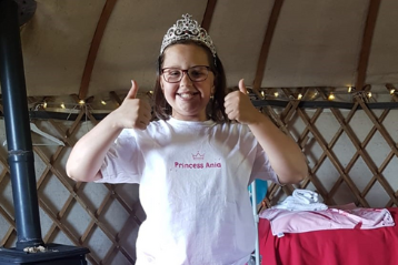 Ania’s wish to go on a princess glamping trip